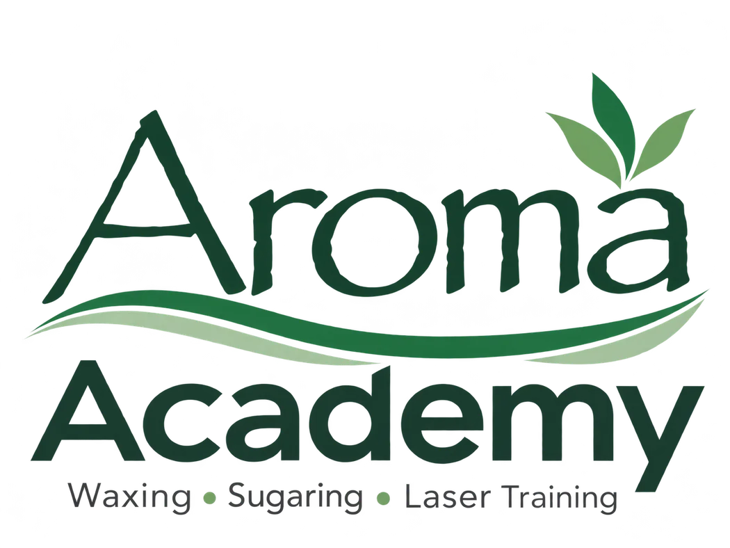 Aroma Academy logo for professional waxing, sugaring and laser training