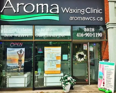Aroma Waxing & Laser Clinic Midtown Toronto storefront near Yonge and Davisville / Midtown