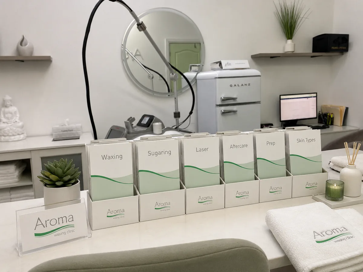 Aroma treatment knowledge library for waxing sugaring laser aftercare and prep guides
