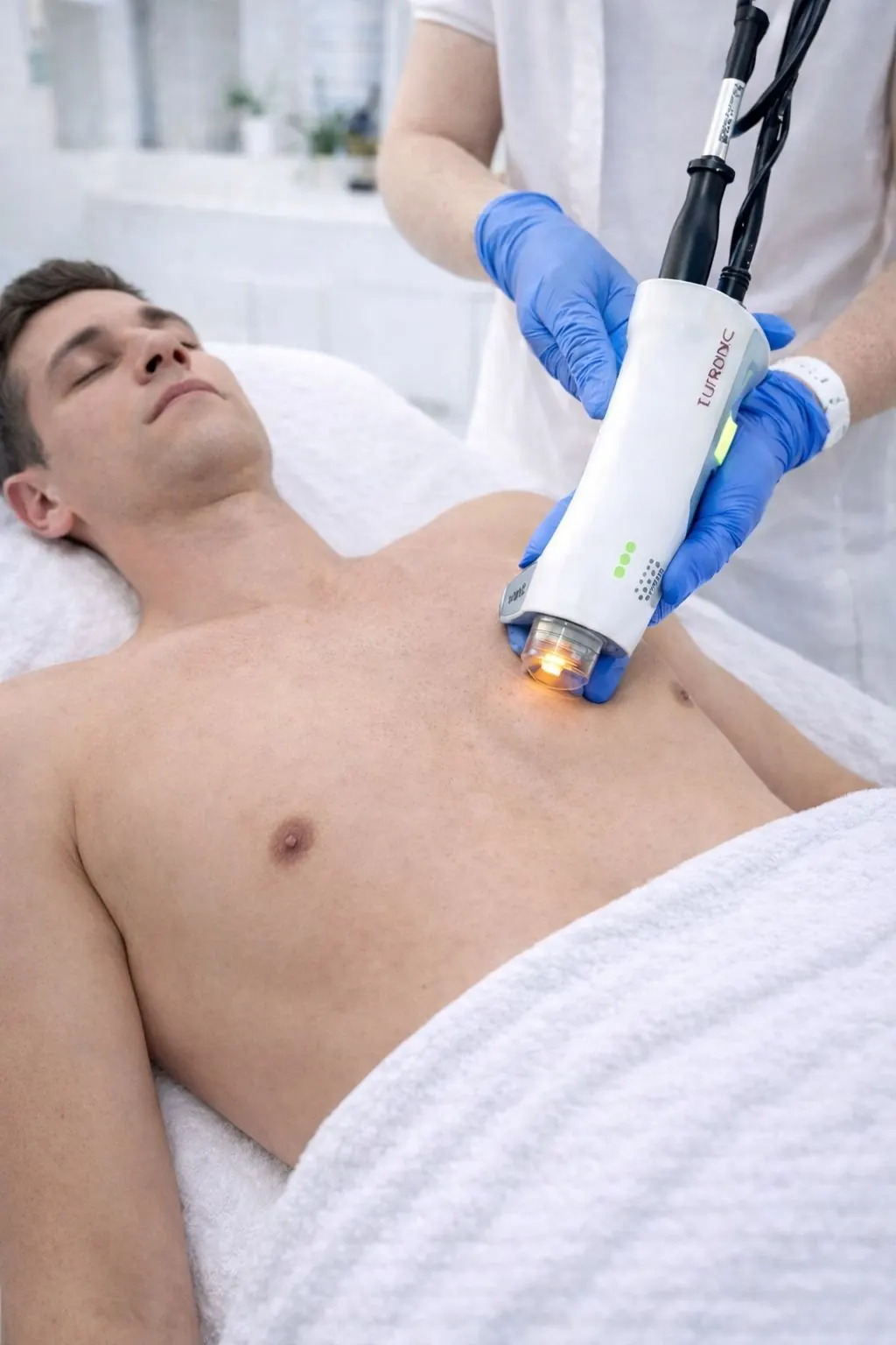 Men's laser hair removal treatment areas at Aroma Toronto