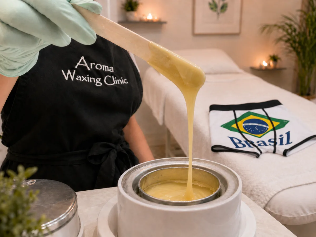Men's waxing treatment room at Aroma Waxing & Laser Clinic in Toronto