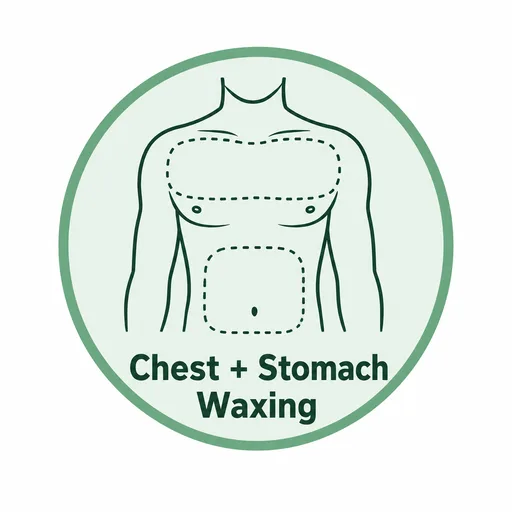 Chest and stomach waxing service