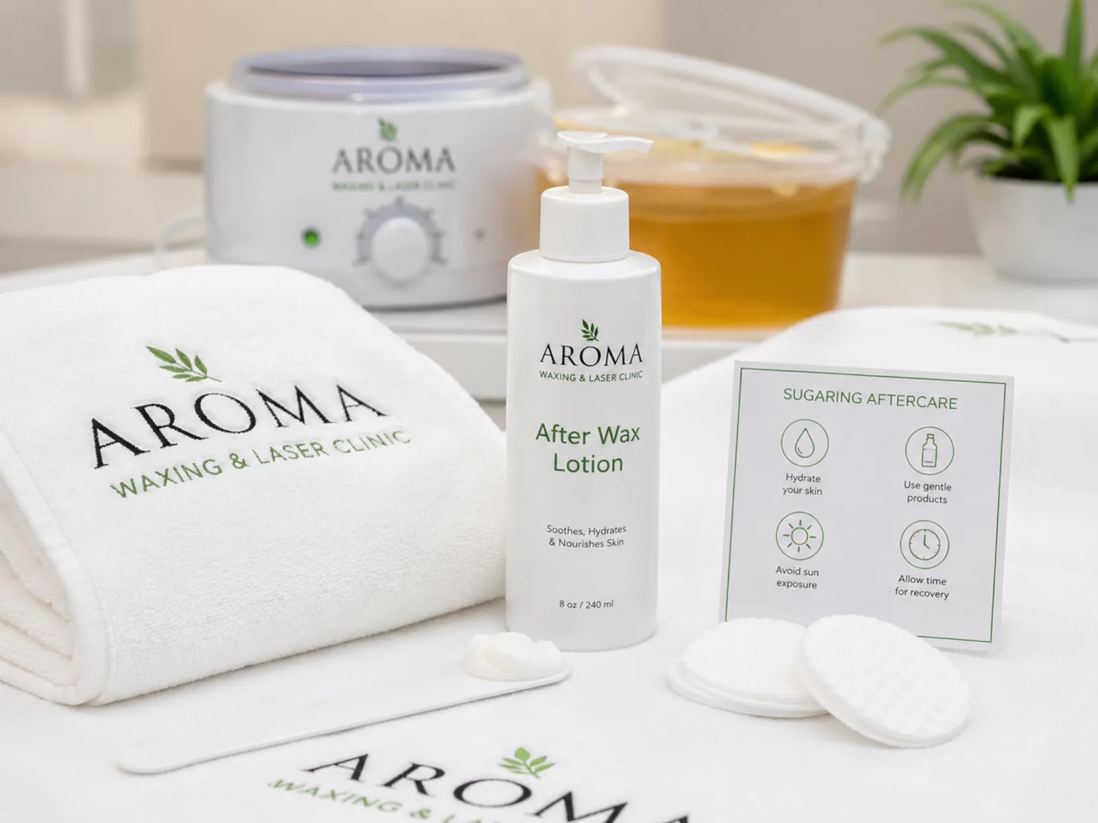 Sugaring aftercare guide at Aroma Waxing and Laser Clinic Toronto