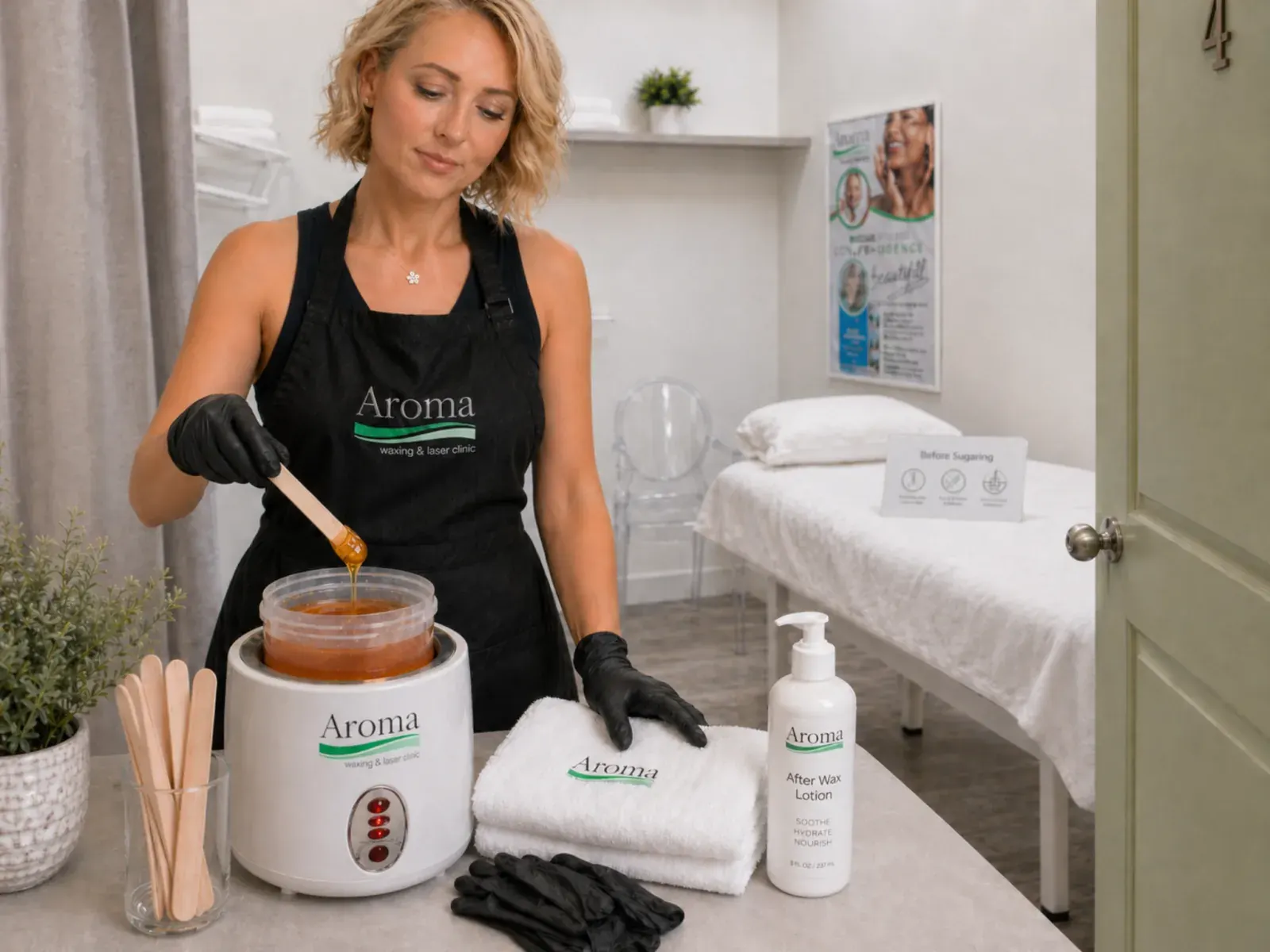 Sugaring preparation guide at Aroma Waxing and Laser Clinic Toronto