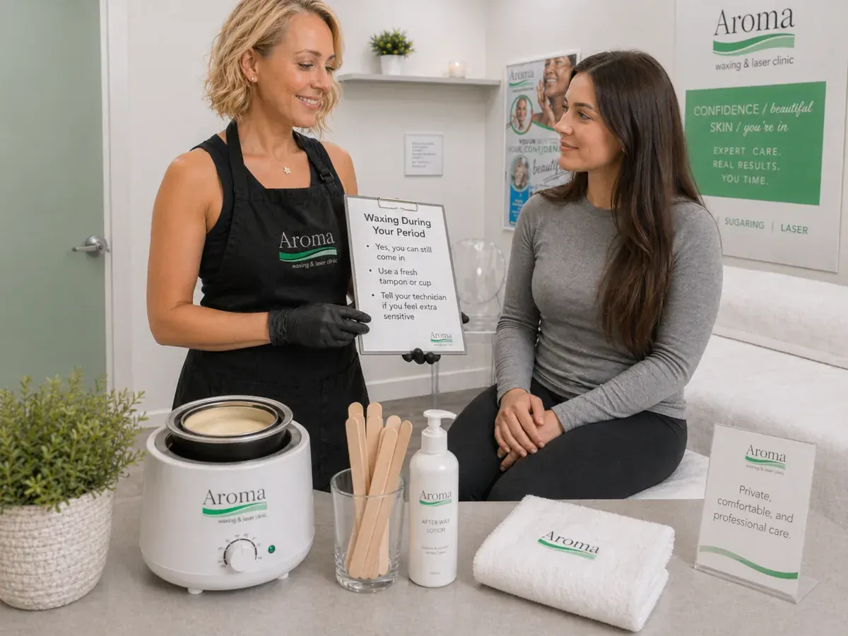 Discreet waxing and sugaring planning at Aroma Waxing and Laser Clinic Toronto